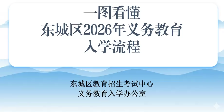 2026年北京市东城区小学、初中招生入学流程图解