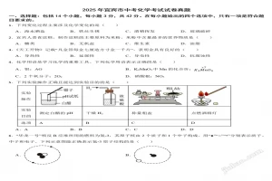 2025年宜宾市中考化学考试试卷真题(附答案)