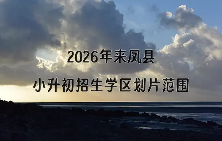 2026年来凤县小升初招生学区划片范围一览