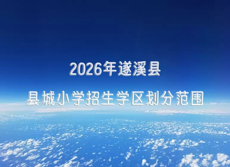 2026年遂溪县县城小学招生学区划分范围