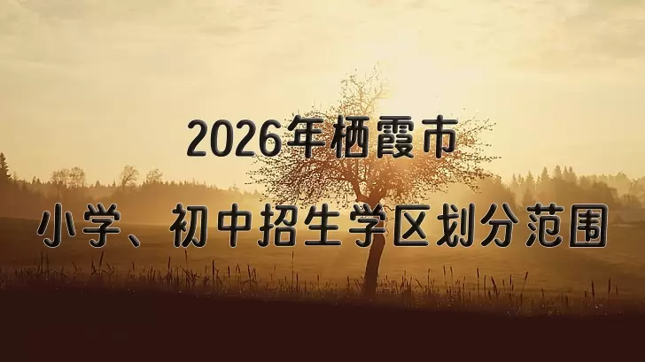 2026年栖霞市小学、初中招生学区划分范围一览