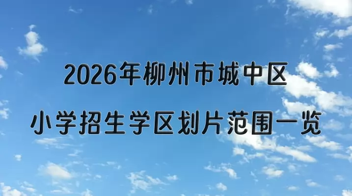2026年柳州市城中区小学招生学区划片范围一览