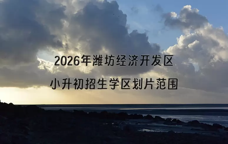 2026年潍坊经济开发区小升初招生学区划片范围