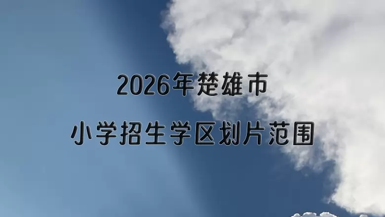 2026年楚雄市小学招生学区划片范围一览