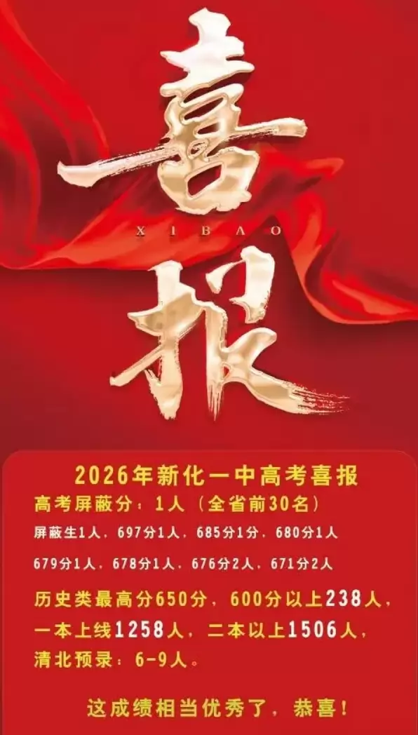 2026年新化县第一中学高考成绩升学率