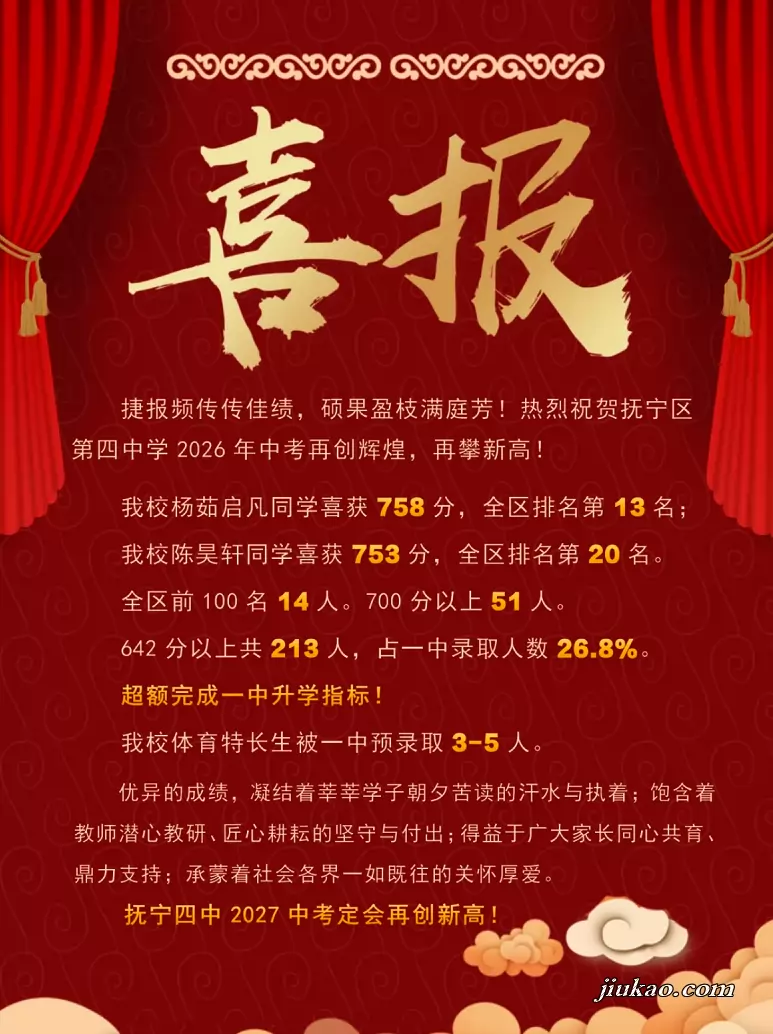 2026年秦皇岛市抚宁区第四中学中考成绩升学率
