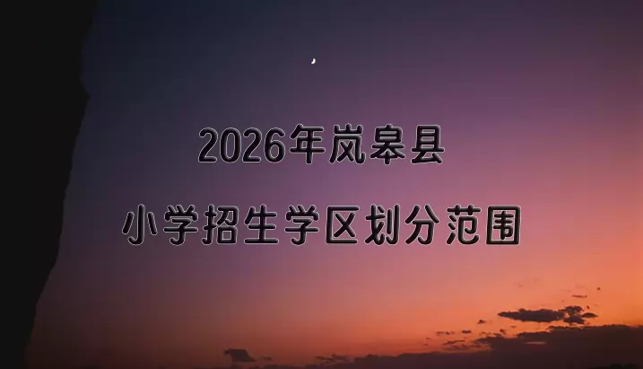 2026年岚皋县小学招生学区划分范围一览