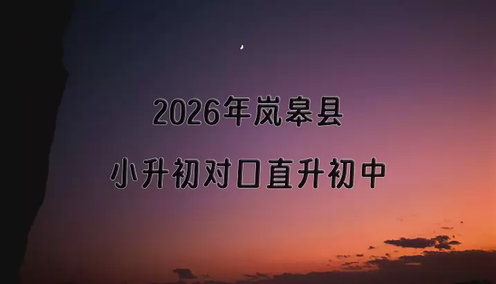 2026年岚皋县小升初对口直升初中一览表