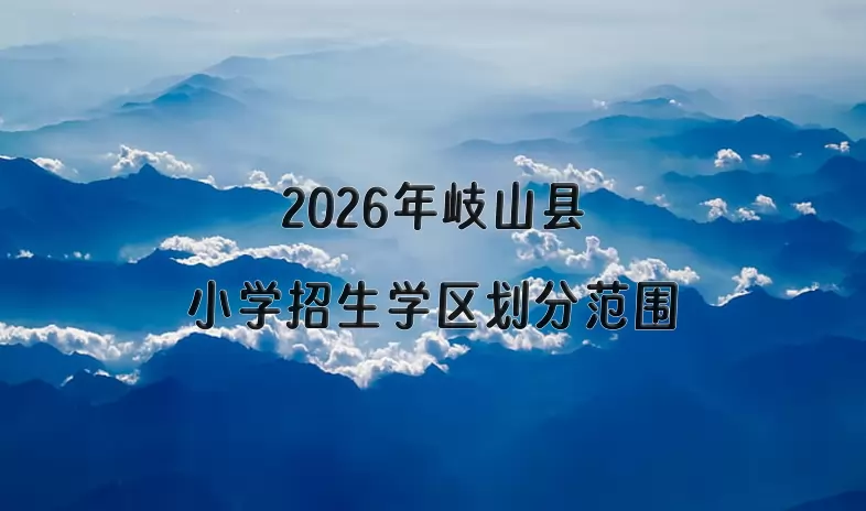 2026年岐山县小学招生学区划分范围一览