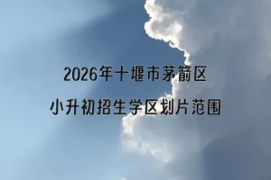 2026年十堰市茅箭区小升初招生学区划片范围一览