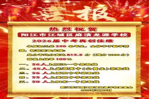 2026年阳江市江城区麻演龙源学校中考成绩升学率(中考喜报)